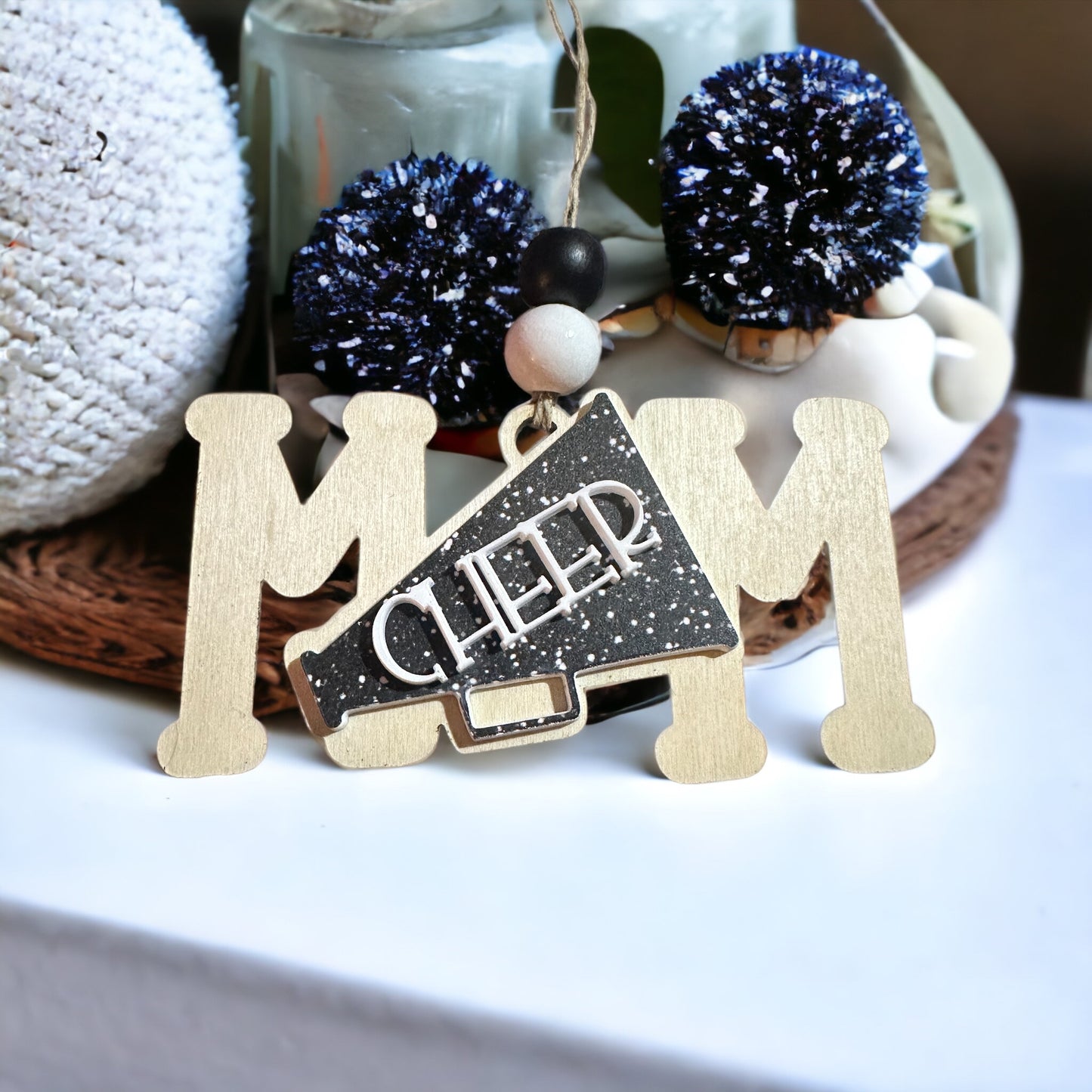 Cheer Mom Ornament / car charm