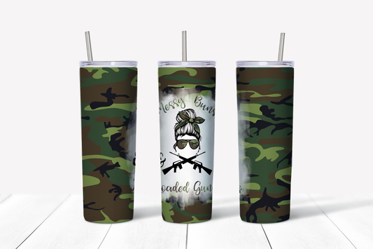 Messy Buns, Loaded Guns 20 oz Tumbler