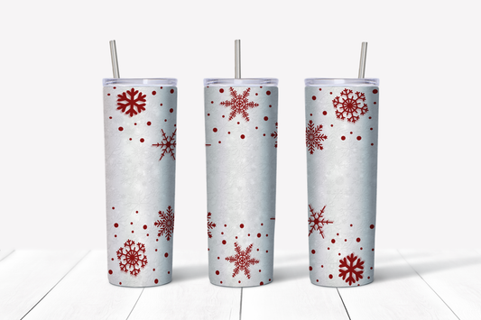 Red Snowflake 20 oz Tumbler