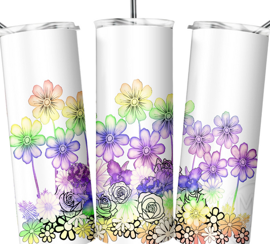 Watercolor Floral 20 oz Tumbler